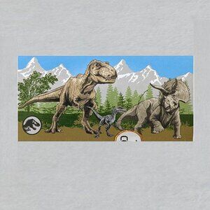 Jurassic World Kids Cotton Beach Towel measures 28 x 58 inches